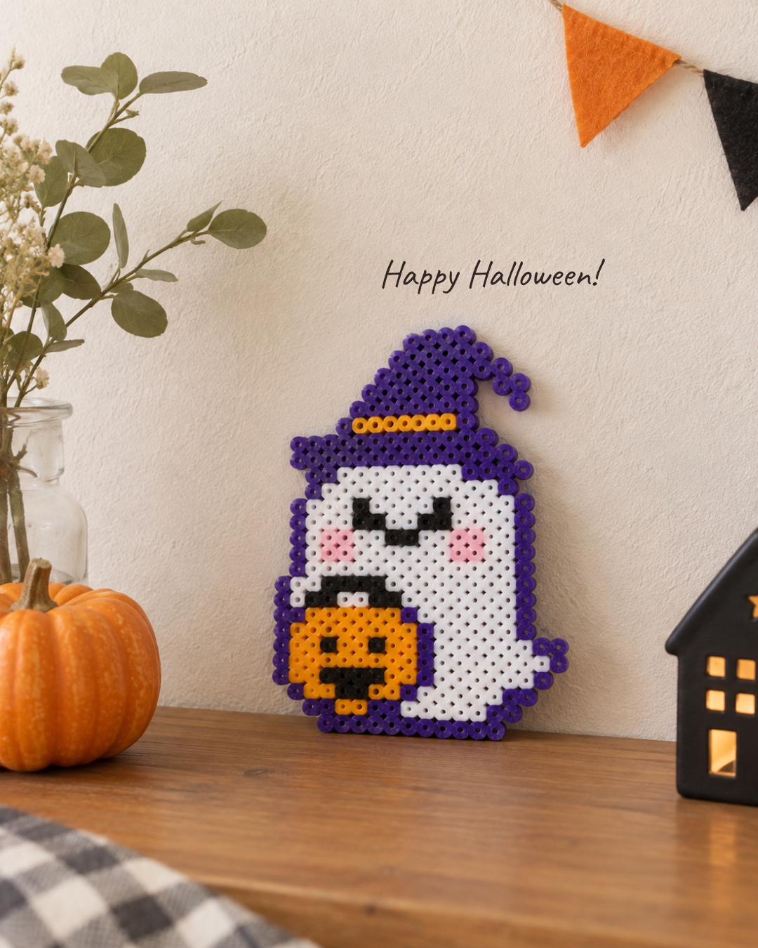 ハロウィンおばけの無料図案配布