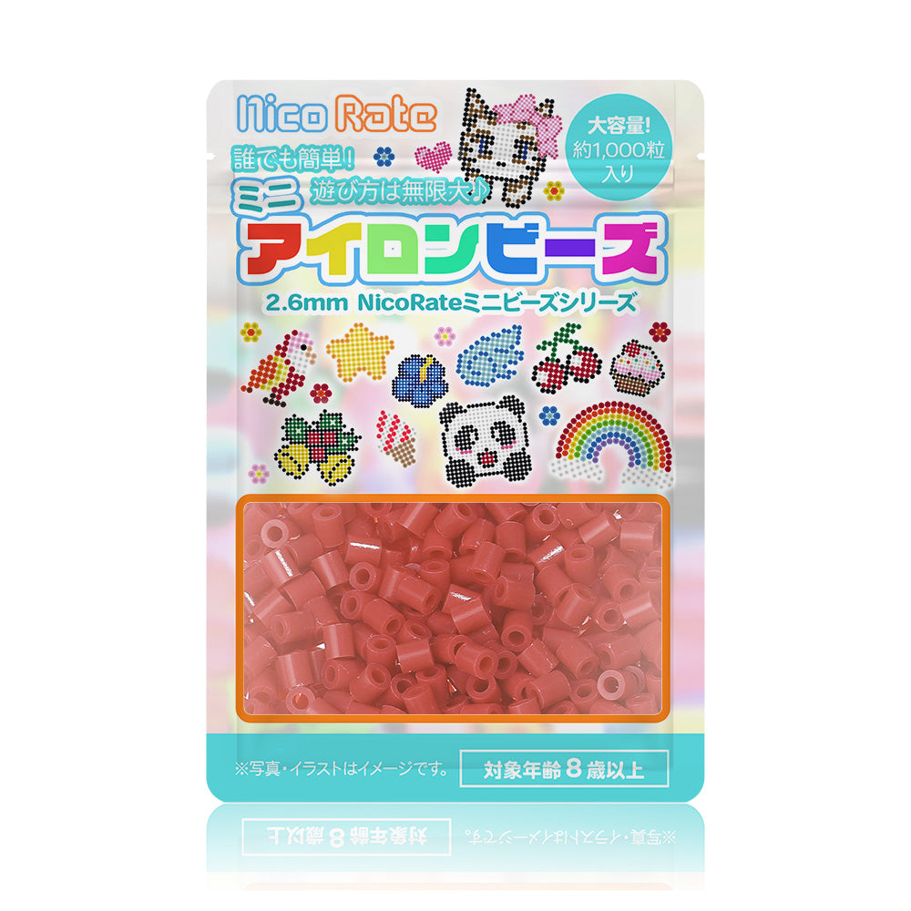 NicoRate（ニコラテ）2.6mmミニアイロンビーズ 補充用（赤系） #243 ダークピンク
