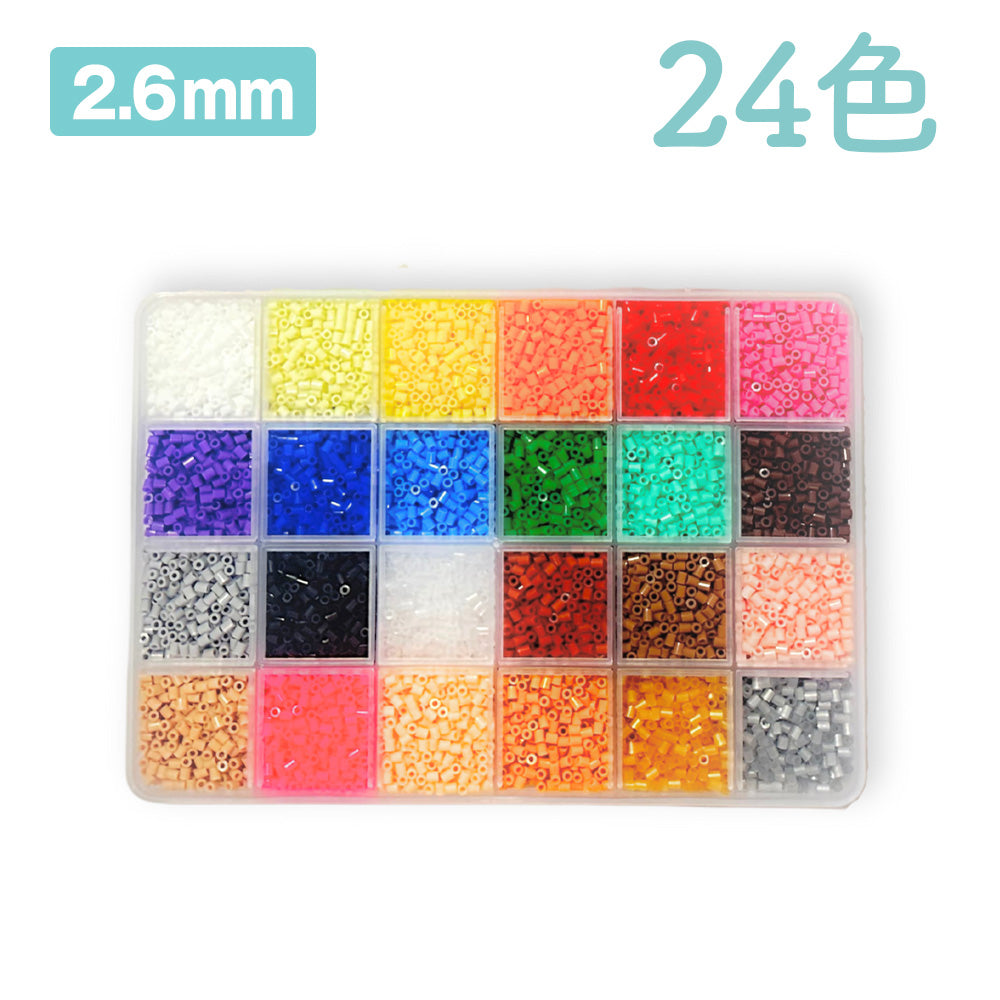 ミニアイロンビーズ 2.6mm スペシャルビーズセット 24色